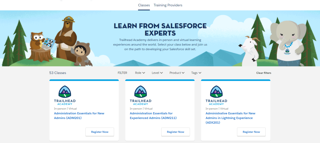 Salesforce training trailhead academy