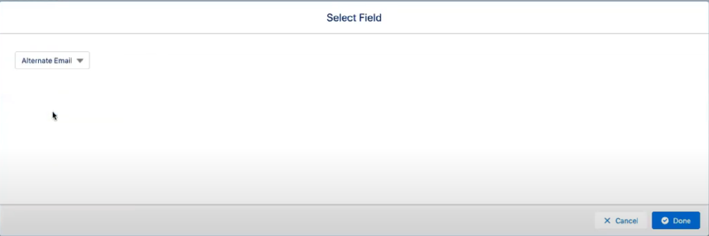 Alternate target email field Screenshot 3