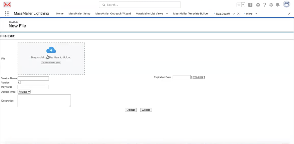 MassMailer Docs for Native Document Storage