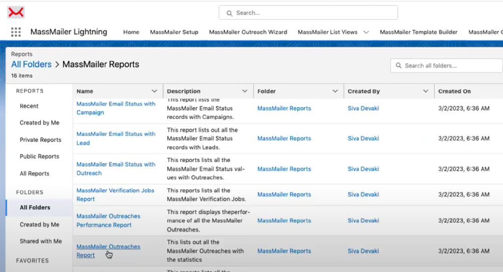 outreach Reports 