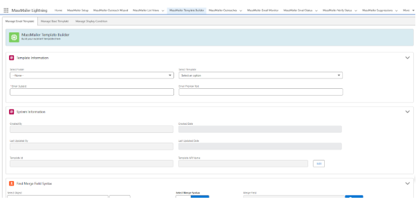 MassMailer template builder