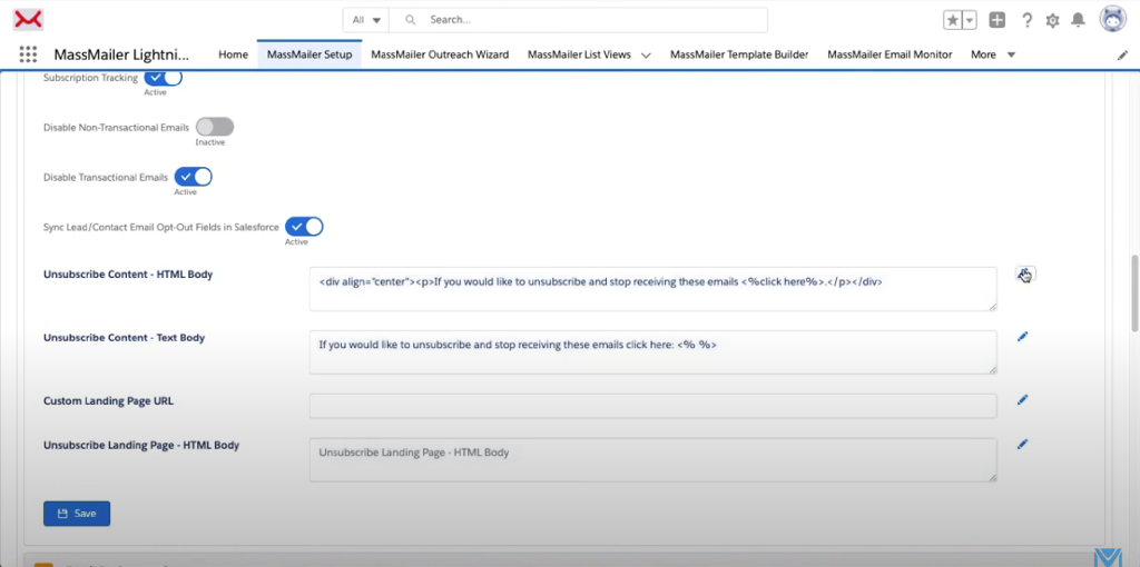Unsubscribe to content