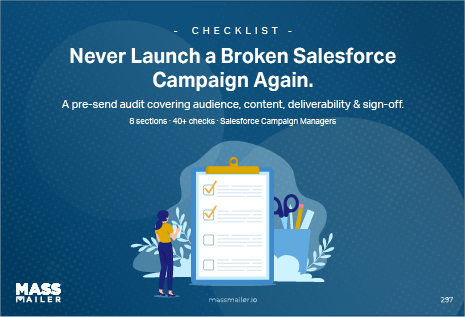 Salesforce Pre-Campaign Launch Checklist IMAGE